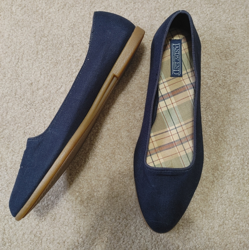 Lands' End Navy Flats